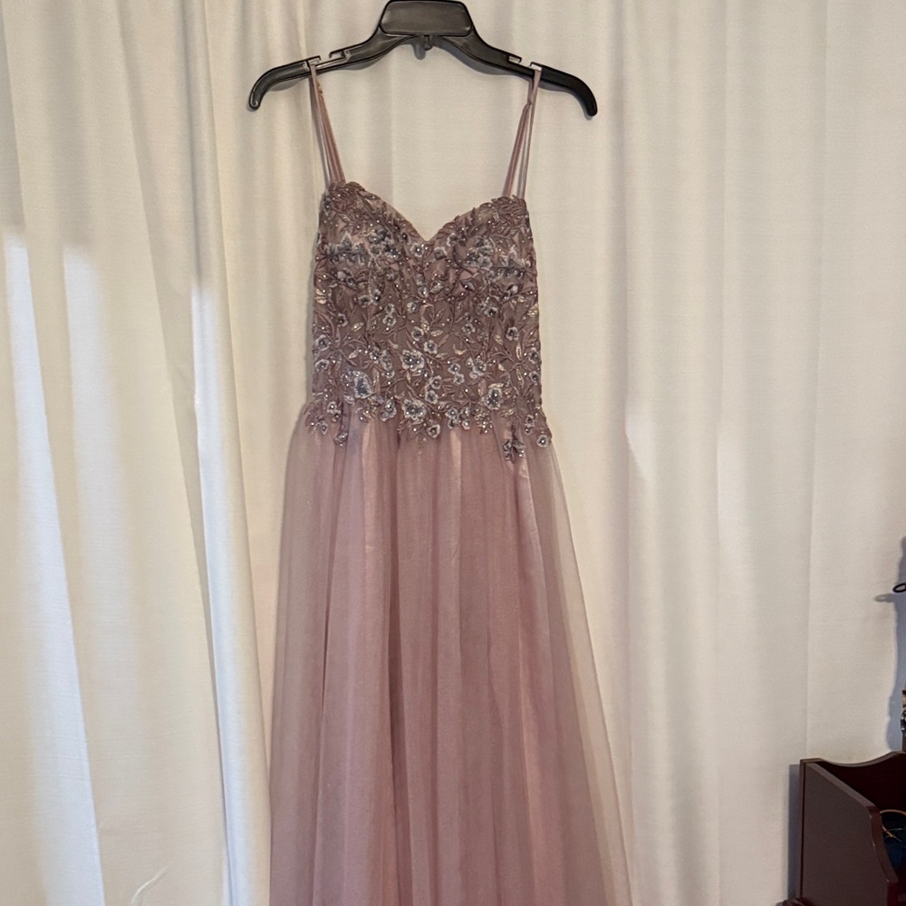 Elegant Pink Lace Gown